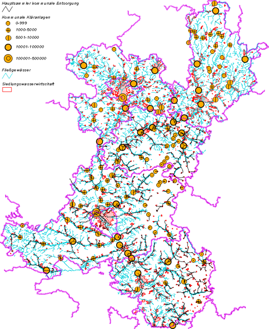 Struktur der öffentlichen Abwasserentsorgung im Amtsbezirk Kronach. Genauere Angaben im Nachfolgenden Bereich.