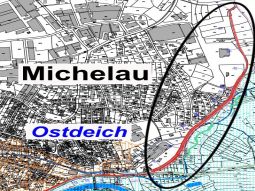 Planausschnitt Ostdeich Michelau