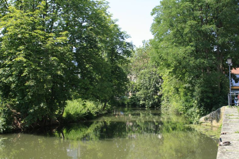 Das Bild den Blick auf den Ludwig-Main-Donau Kanal