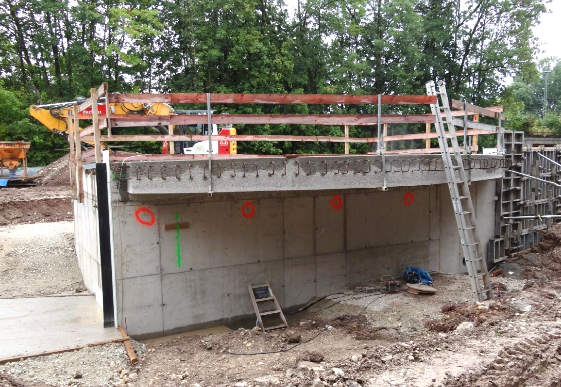 Foto: Ansicht des Pumpwerks im Rohbau