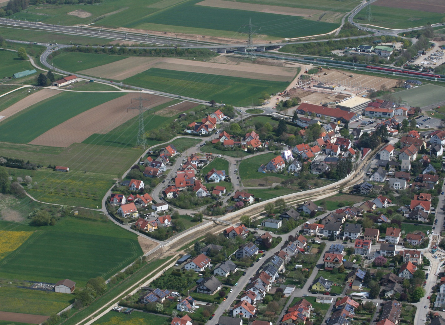 Luftbild Baubereich 4: HWS-Mauern Gründleinsbach