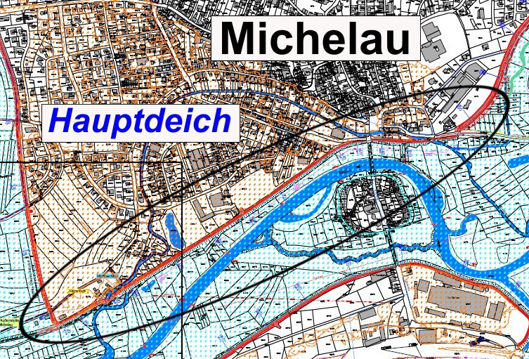 Planausschnitt Hauptdeich Michelau Planausschnitt Hauptdeich Michelau