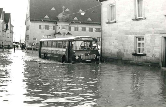 Hochwasser 1967; InnenstadtKronach; Gew. II; Kronach; Haßlach; Historische Aufnahmen